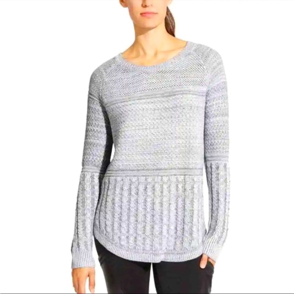 Athleta Borealis Heavy Cable Knit Grey Sweater Size: XS - Picture 1 of 10